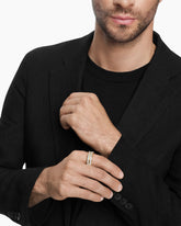 Armory® Band Ring in 18K Yellow Gold with Diamonds, 8mm